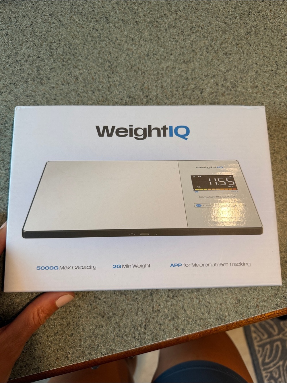 WeightIQ Digital Kitchen Scale in White